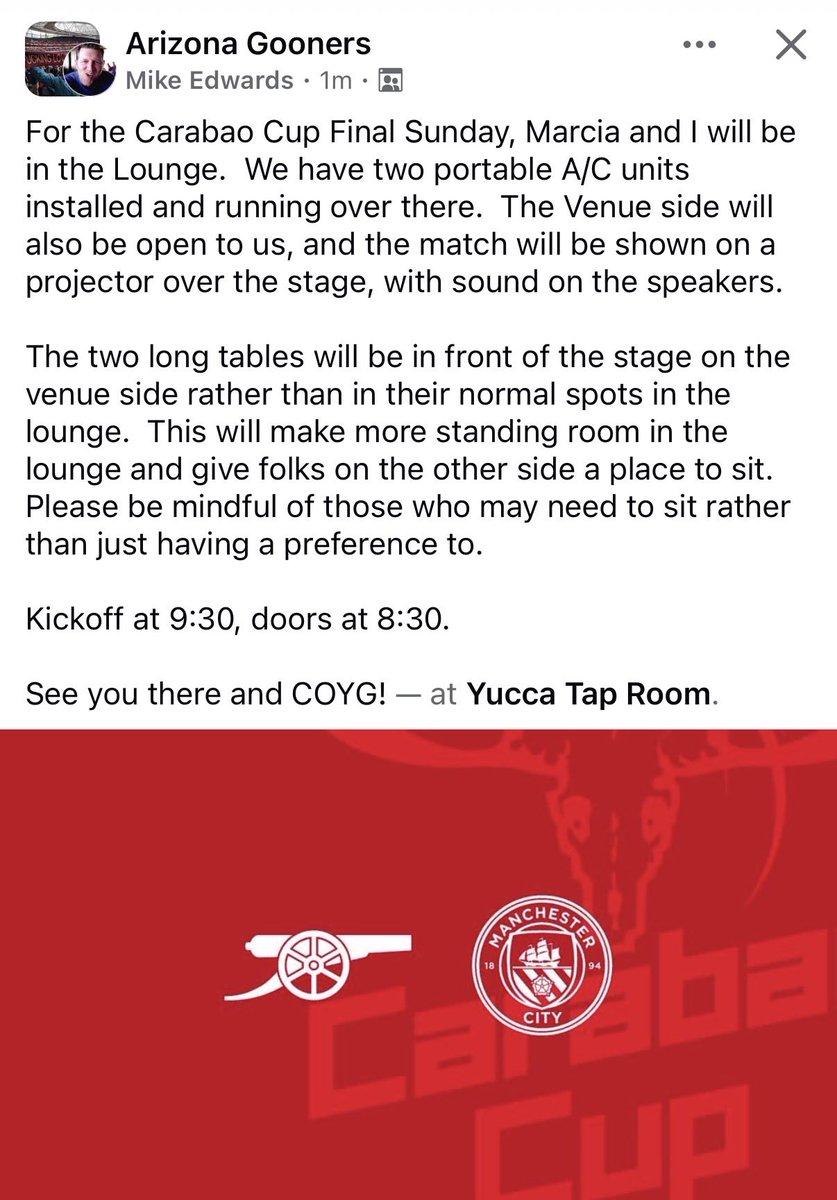 Details for tomorrow: