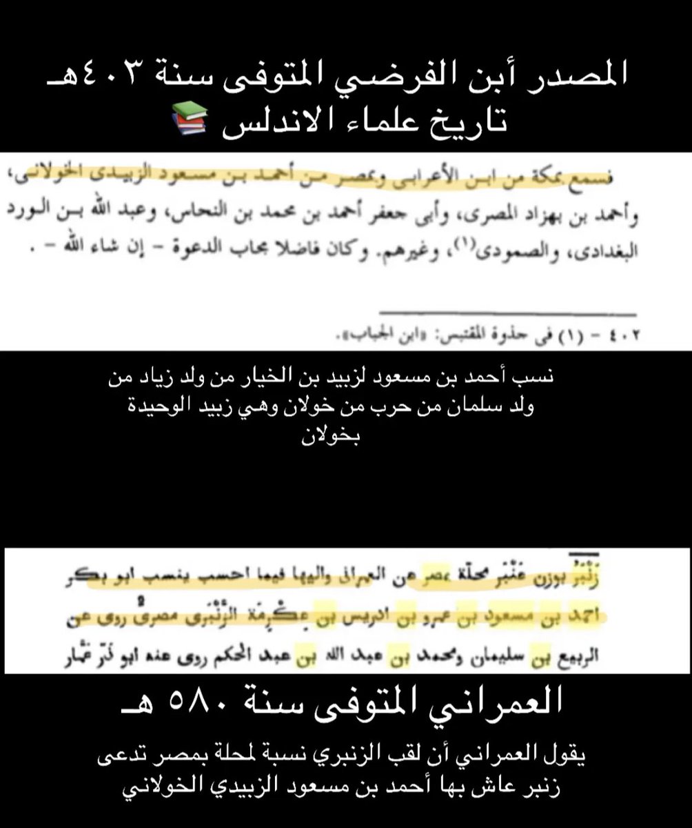 ومن زبيد بن الخيار من حرب 
الراوي الثقة أحمد بن مسعود بن عمرو بن ادريس بن عكرمة الزبيدي الحربي الخول...