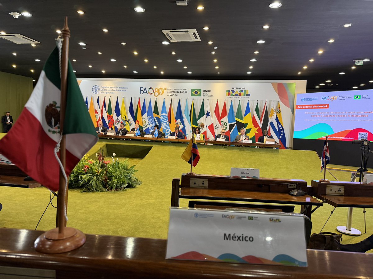 La agenda multilateral de <a href="/EmbaMexBra/">Embaixada do México no Brasil</a> es también intensa y variada! Gran placer formar parte delegación de <a href="/GobiernoMX/">Gobierno de México</a> <a href="/Agricultura_mex/">Secretaría de Agricultura y Desarrollo Rural</a> en 80 Asamblea General de <a href="/FAO/">Food and Agriculture Organization</a> América Latina y Caribe realizada en #BRASILIA.Mucho gusto acompañar virtualmente a Secretario <a href="/JulioBerdegue/">Julio Berdegué</a>.
