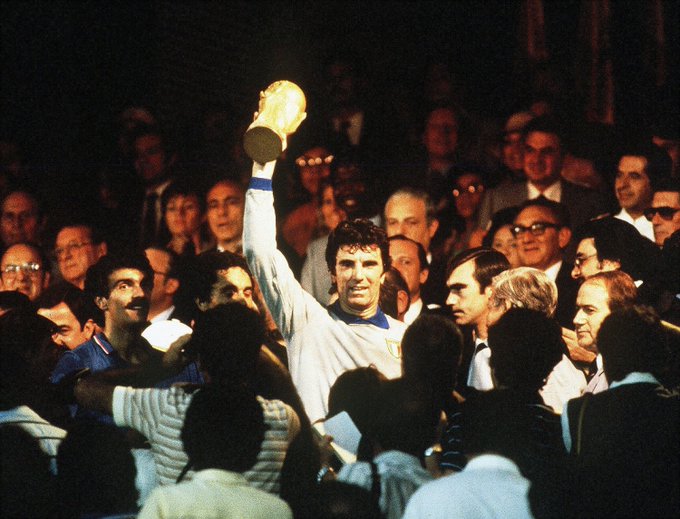 's tweet image. Dino Zoff Career highlight: Aged 40, Zoff became the oldest player to feature in a World Cup final, as he captained Italy to victory against West Germany in 1982.