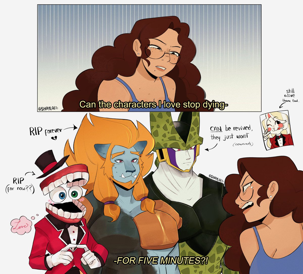 shaylai_'s tweet photo. If something happens to Charlie I take all responsibility ๐
#caine #azurelion #perfectcell #hazbincharlie https://t.co/o3GnYSr0Vg