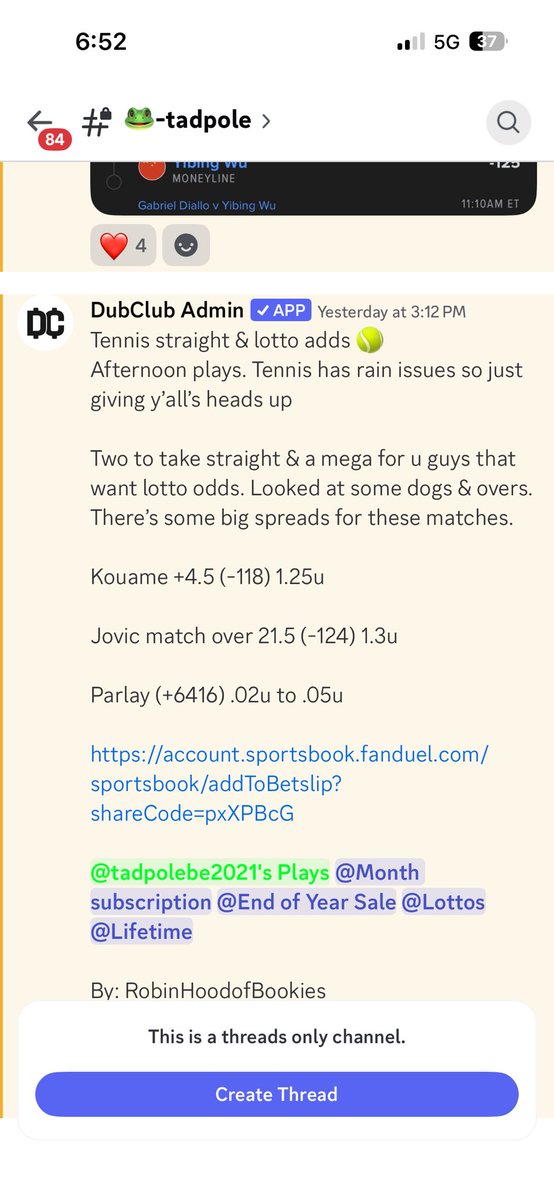 SwampBossBets's tweet photo. @tadpolebe2021 @bobosburner It’s in the discord too…. https://t.co/oNbFRYrwhl