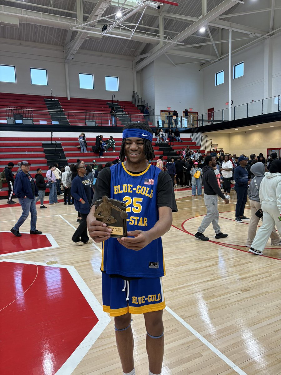 CoachRod_45's tweet photo. 6’8 Joshua Obiora, Class of ‘26 scored 23 points, double digit rebounds, and multiple blocked shots to lead the Blue All Stars to victory over the Gold team. While earning All Star Game MVP! Congrats on a stellar high school career!!! https://t.co/Rr8k891TzX