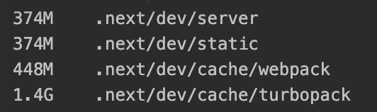 tir3d_developer's tweet photo. They say turbopack is faster &amp; better... LOL
It crashed for my website multiple times &amp; when I switched forcefully to webpack, I am still getting 1.4 gigs of Turbopack cache??? https://t.co/H6mH4IHFOc