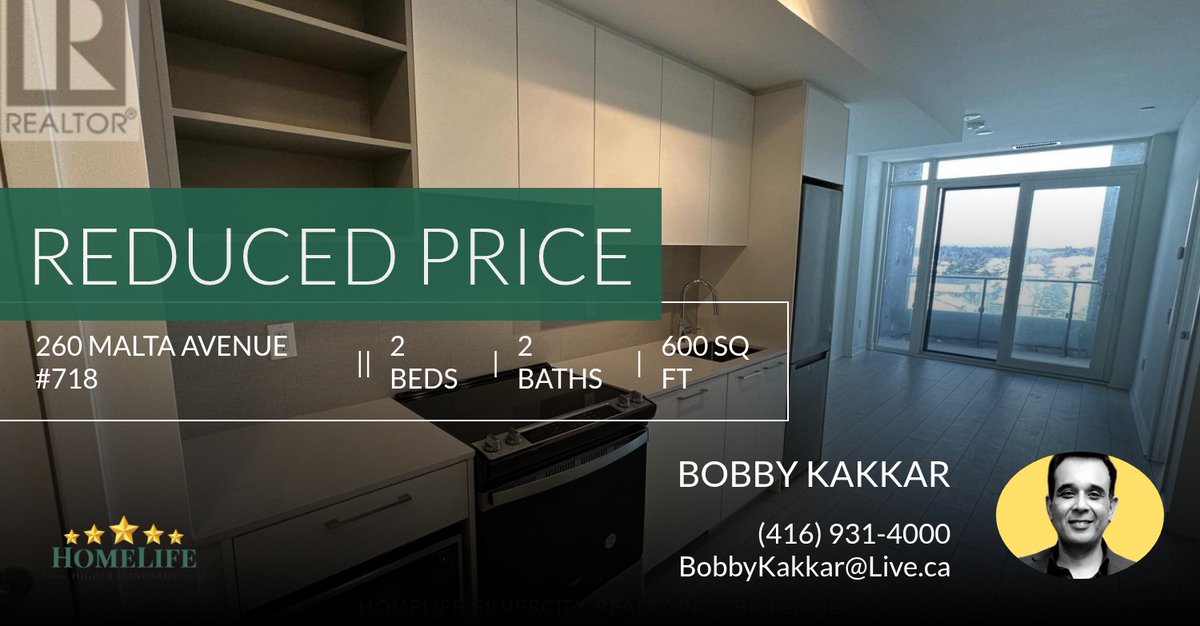 bobby_kakkar's tweet photo. 📍 Reduced Price 📍 This recently reduced home at 260 Malta Avenue #718 in Brampton (fletcher's Creek South) won't last long, so, don't wait to set up a showing! Reach out here or at (416) 931-4000 for more information!

Bobby kakk... https://t.co/C2qLJzjDnr https://t.co/QY8ONLHZKn