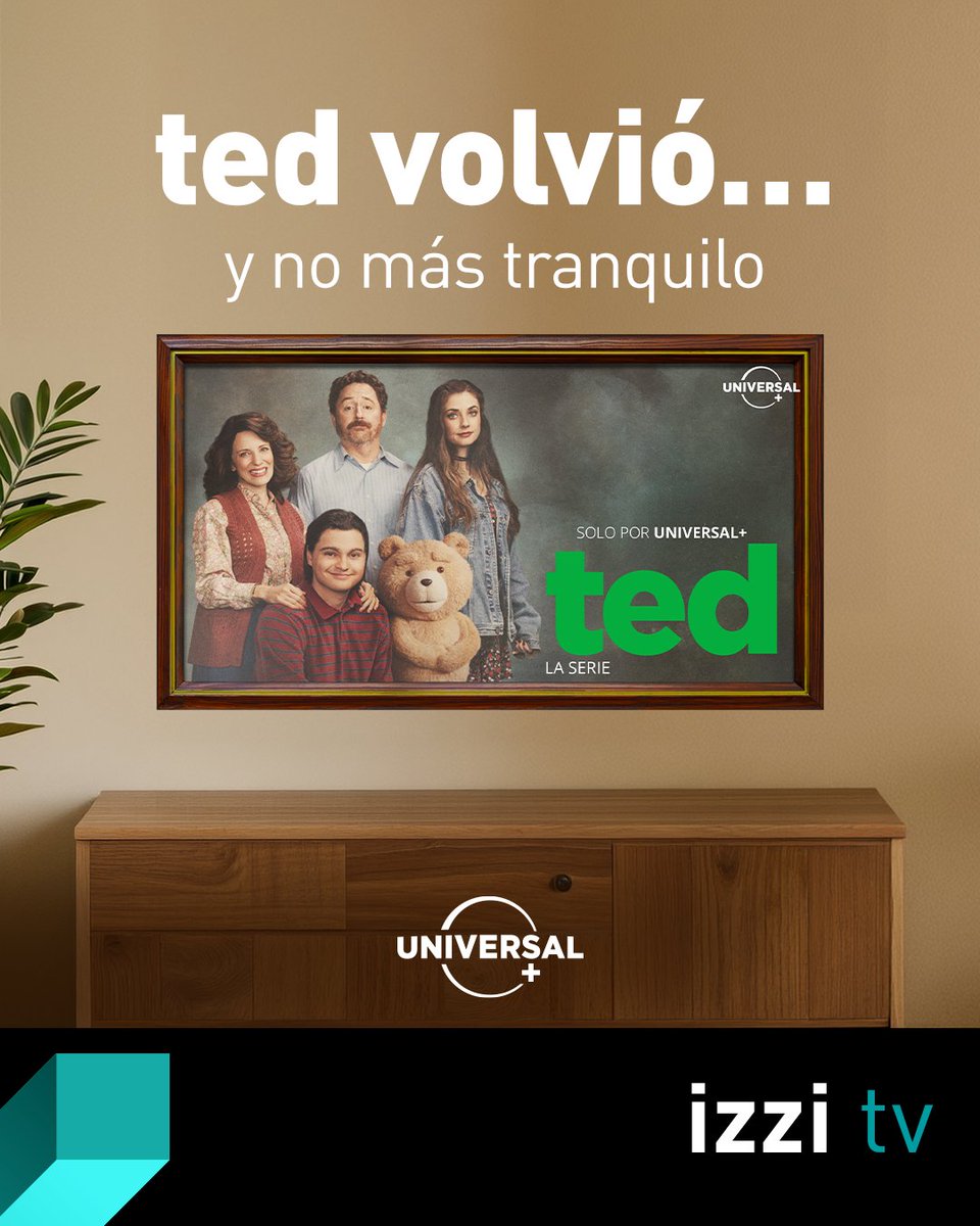 izzi_mx's tweet image. 🔥 La nueva temporada de #Ted la Serie ya está lista después de un año para que la veas hoy mismo. Disfrútala por #UNIVERSALPLUS en #izzi.​
Contrátalo y no te quedes fuera de la conversación.​

#NoMeLoPierdoEnizzi #Series