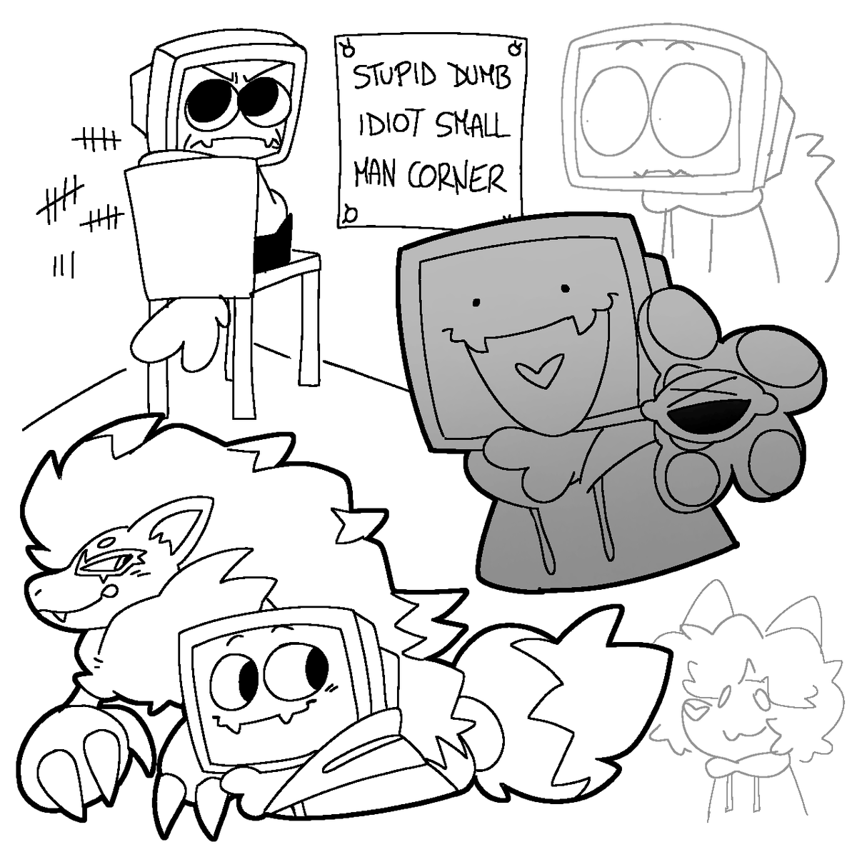 anthrophobixx's tweet photo. Pyro doodle dump while I work on tadc art
#pyrocynical #pyrocynicalfanart https://t.co/hND6DTwEWU