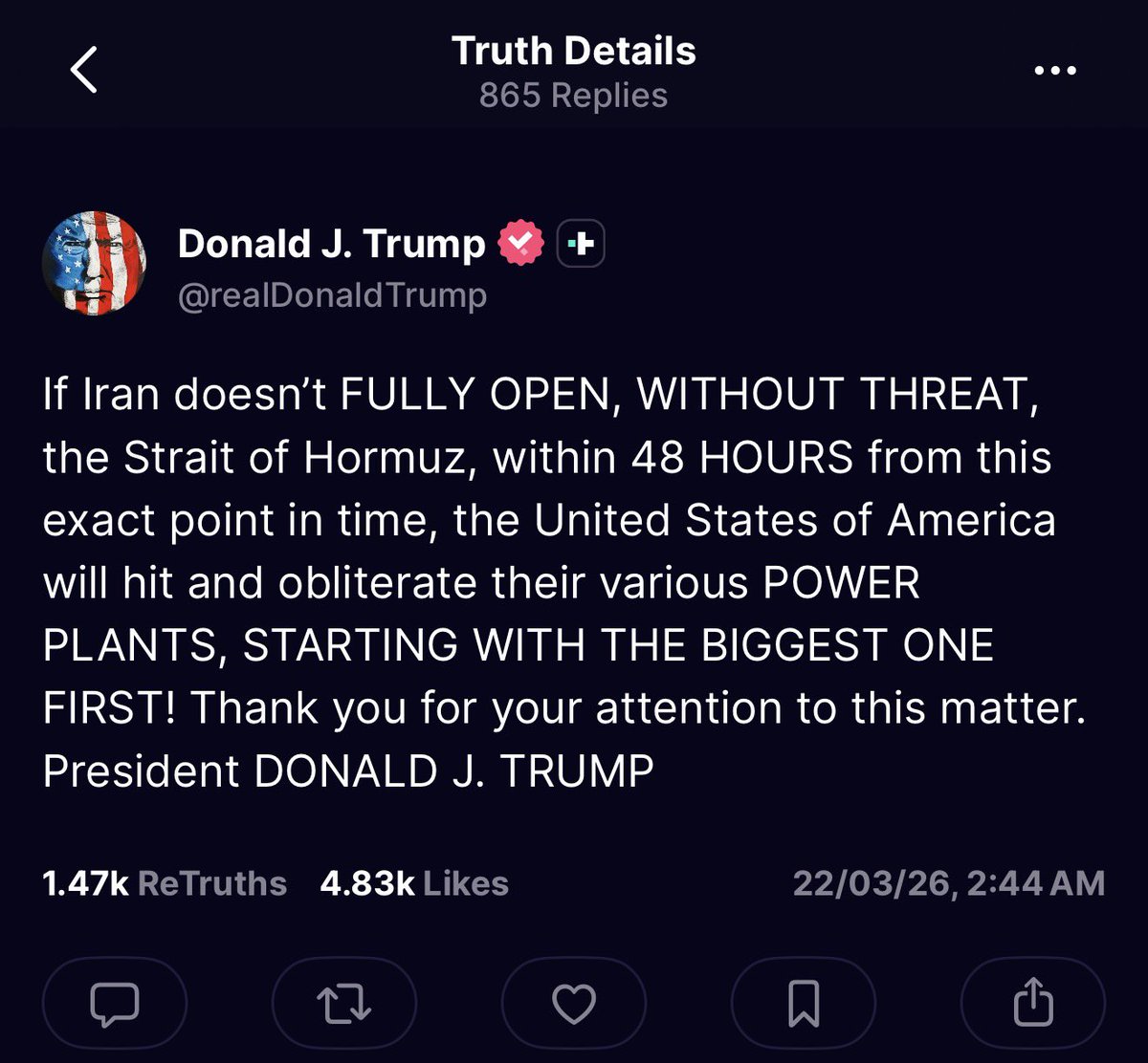 The President tweet media