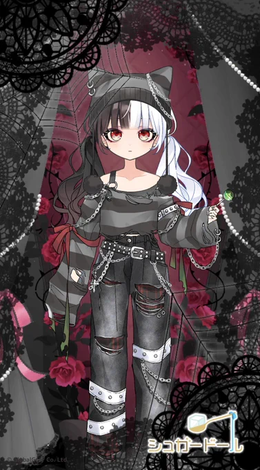 あれこれ揃ったんで着せてみた #シュガードール #着せ替えゲーム