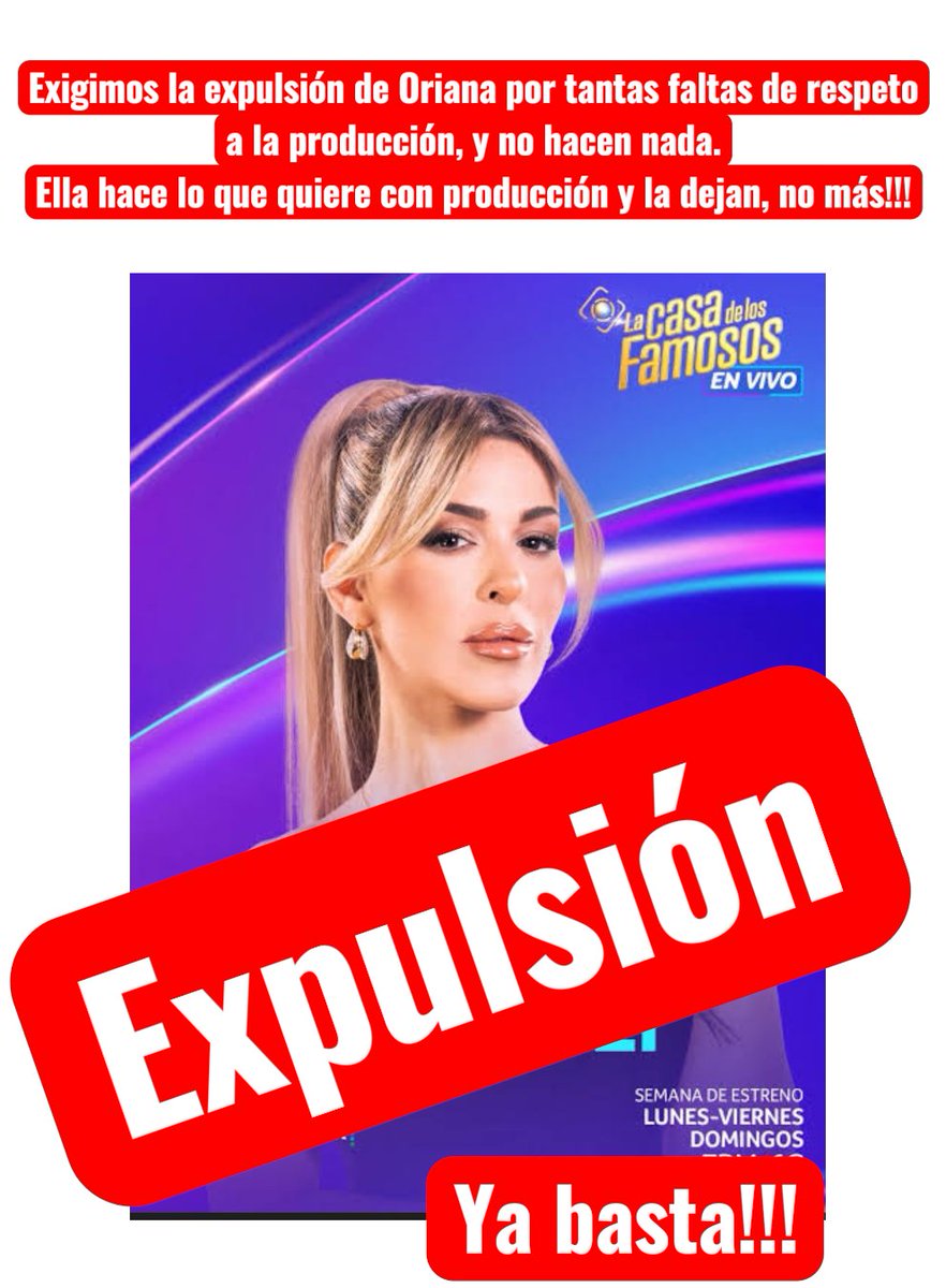 ednagzep's tweet photo. @LaJefaTLMD Hasta cuando les van a permitir tanto a esta mujer y Fabio https://t.co/wTDaghX28O