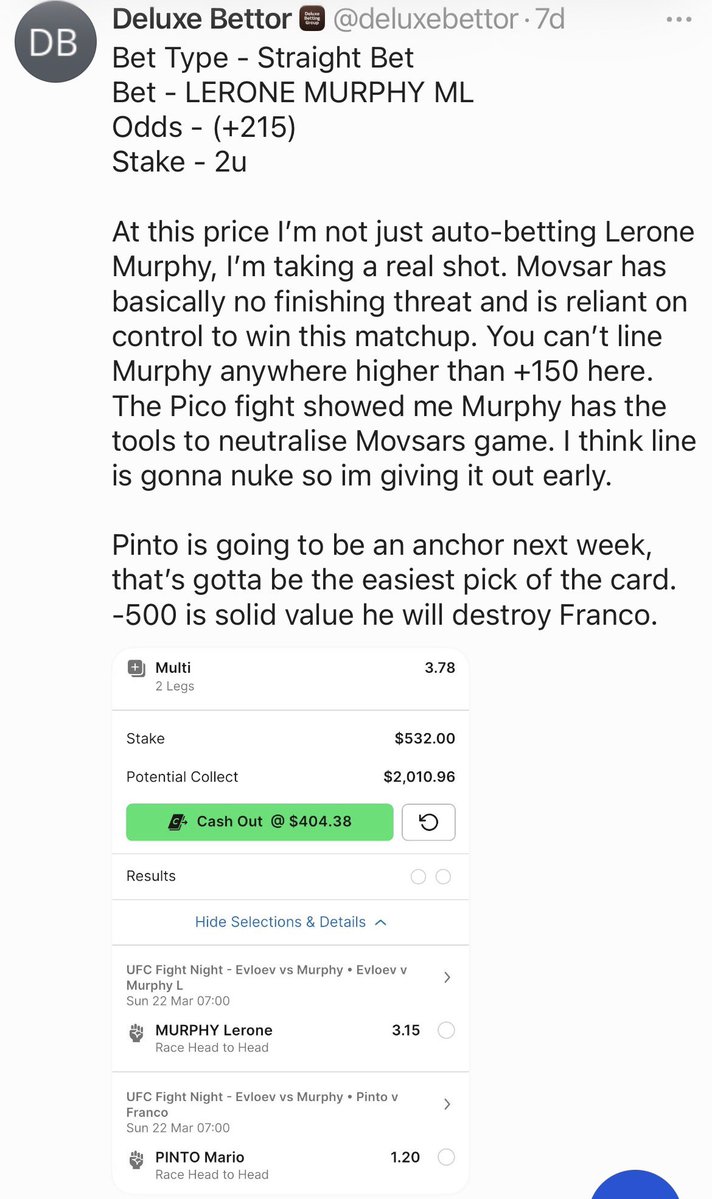 Deluxe Bettor tweet media