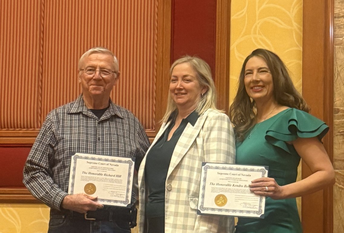 Honored to receive an Acievement in Judicial Education award from Supreme Court of NV. It’s a privilege to be part of a judiciary that prioritizes continued learning and its role in strengthening the quality, professionalism, and excellence of our courts.