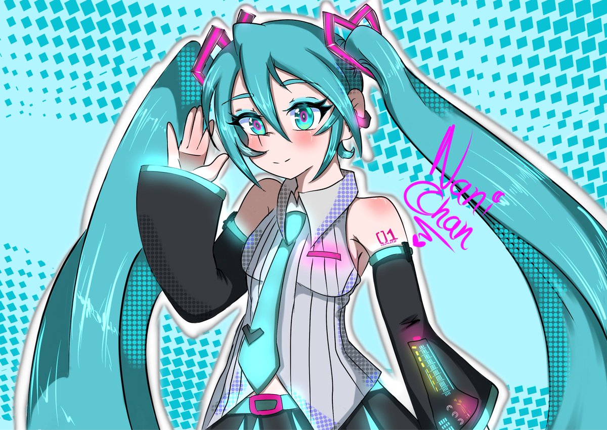 Nani_Chan10's tweet photo. New Miku!🩵🤍🩵🤍🩵🤍
#HatsuneMiku #vocaloidfanart #vocaloid6 https://t.co/2rOvMlxNh6