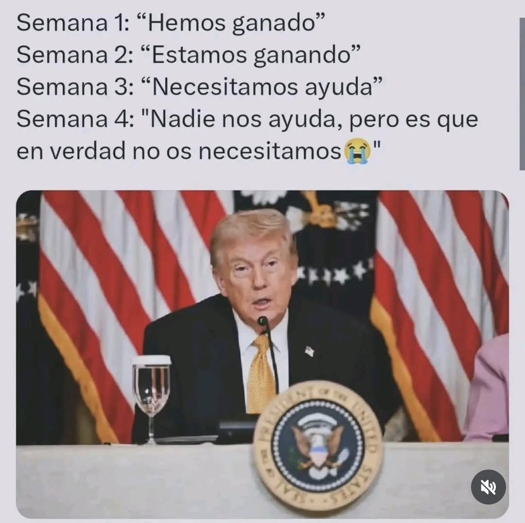Así 👇 esta el Ganando una "Guerra" Desde la red Social #Twitter Cuando el Mundo 🌎 Sabe Q La República Islamica de #IRÁN Le esta Dando Una Lección Que VIVA El #Pueblo de #IRÁN Continuen Defendiendo su Territorio de Este #LOCO <a href="/POTUS/">President Donald J. Trump</a> <a href="/realDonaldTrump/">Donald J. Trump</a> Vamos 🇮🇷💪 <a href="/MKhamenei_ir/">Ayatollah Mojtaba Khamenei</a>