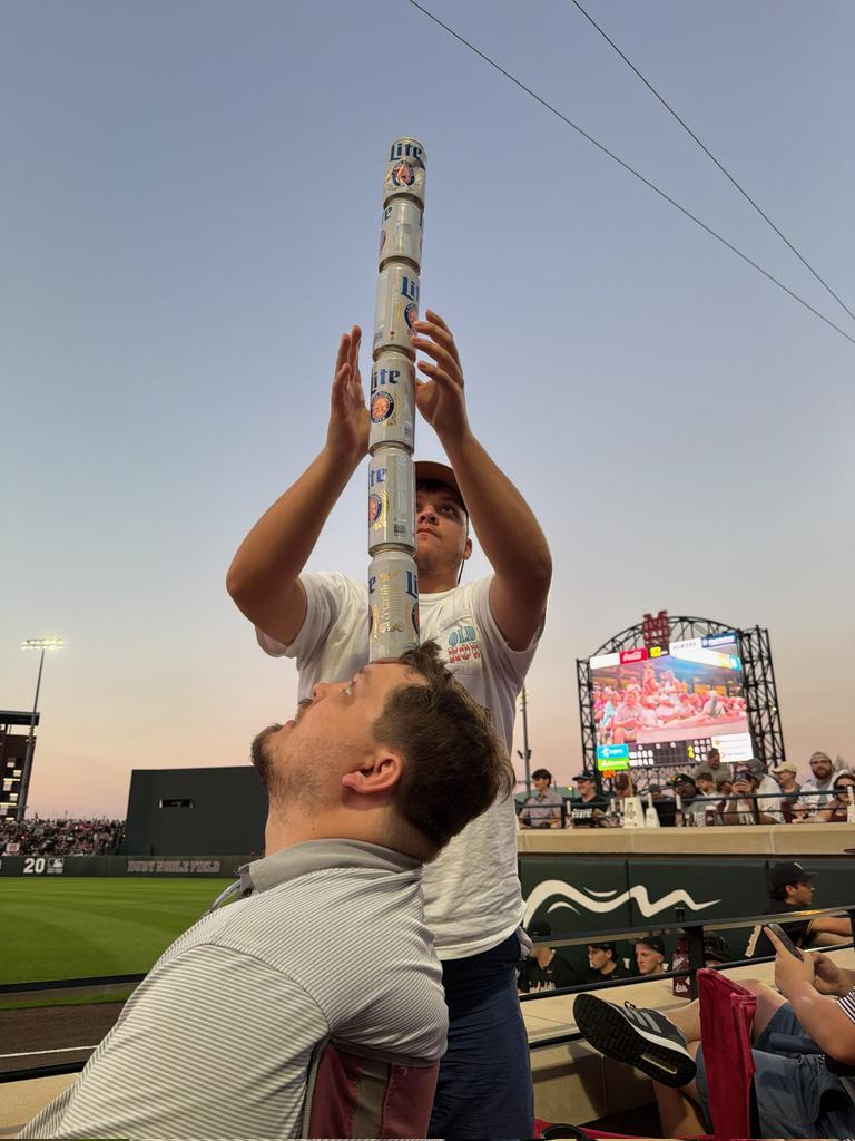 ethanfoster64's tweet photo. I did not realize I was prefacing a legendary moment in Mississippi State athletics history. @h_clements4 https://t.co/K601mH0u8u