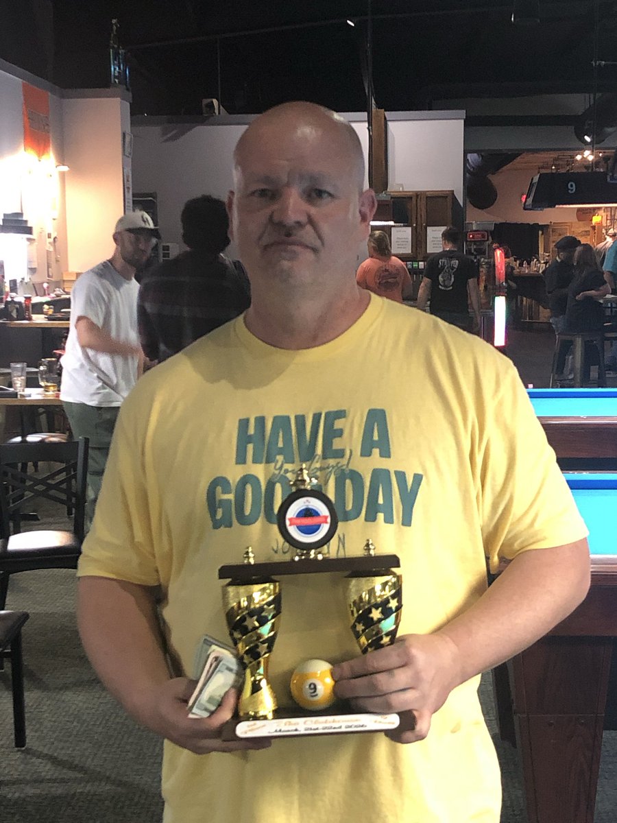 SDPodcast2025's tweet photo. Congratulations to Winner BJ Ussery of the Pool Series at the Clubhouse Lynchburg https://t.co/h7gygKUBNZ