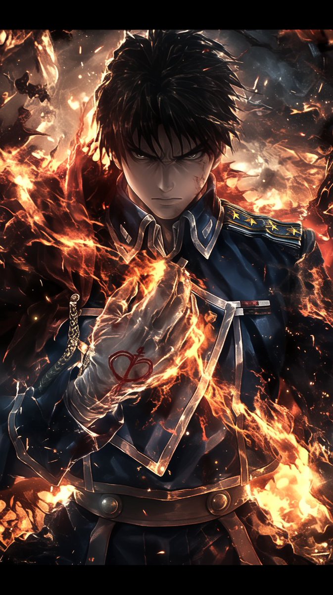 TokenBlack31's tweet image. #anime #aiart #FullMetalAlchemist #FMAB Colonel Roy Mustang