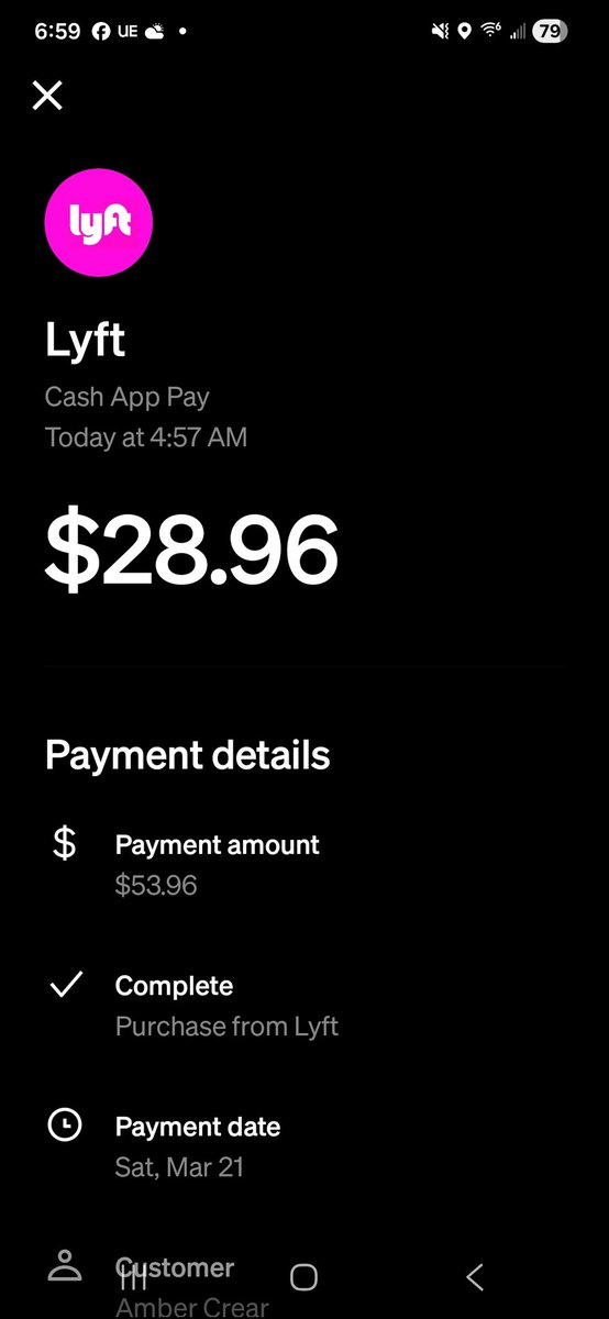 BadAssKittyV_'s tweet photo. Not understandingwhy when i book @lyft 
They the only ride share company that seems to change they pricing after you confirm the ride ! I agreed to pay $28.95 but was charged $53.95 like what the hell https://t.co/7GTEE6Ar1l