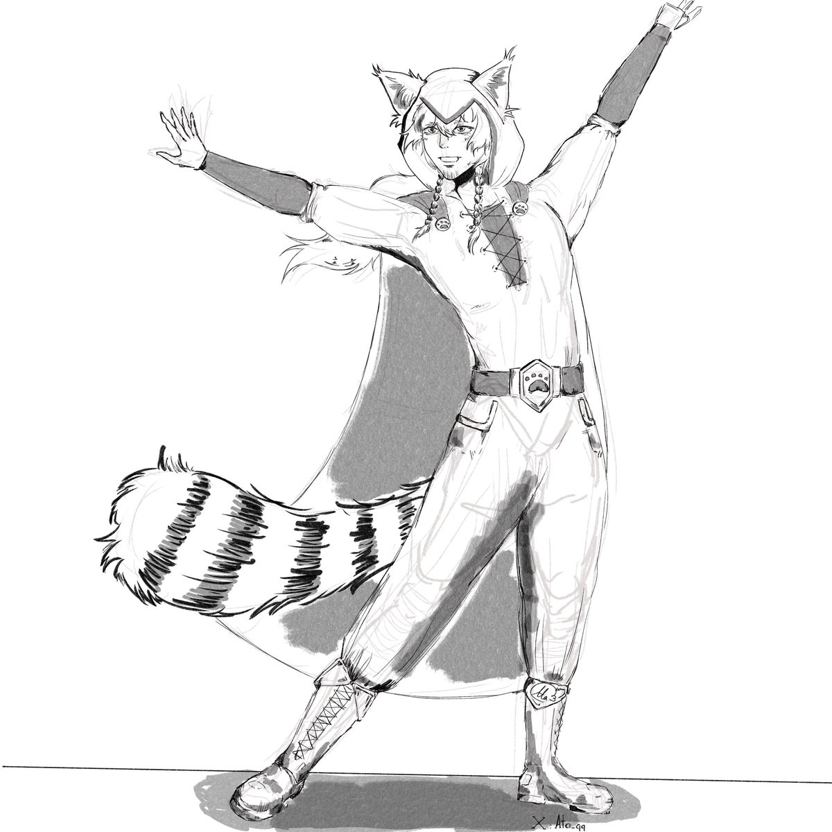 Ata_qq's tweet image. quick sketch before going to bed 
#qsmp2 #qsmp2pl #Ewron