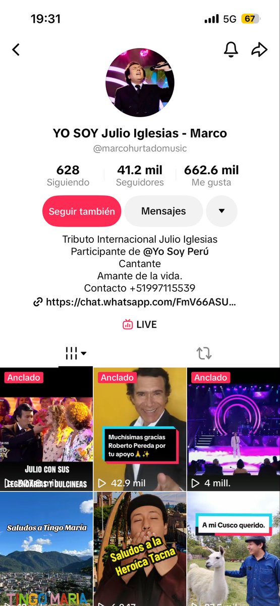 mabeeche07's tweet photo. Me acabo de dar cuenta que el imitador de Julio Iglesias me sigue en tiktok 😱 #yosoy https://t.co/UVmIuRCAYJ