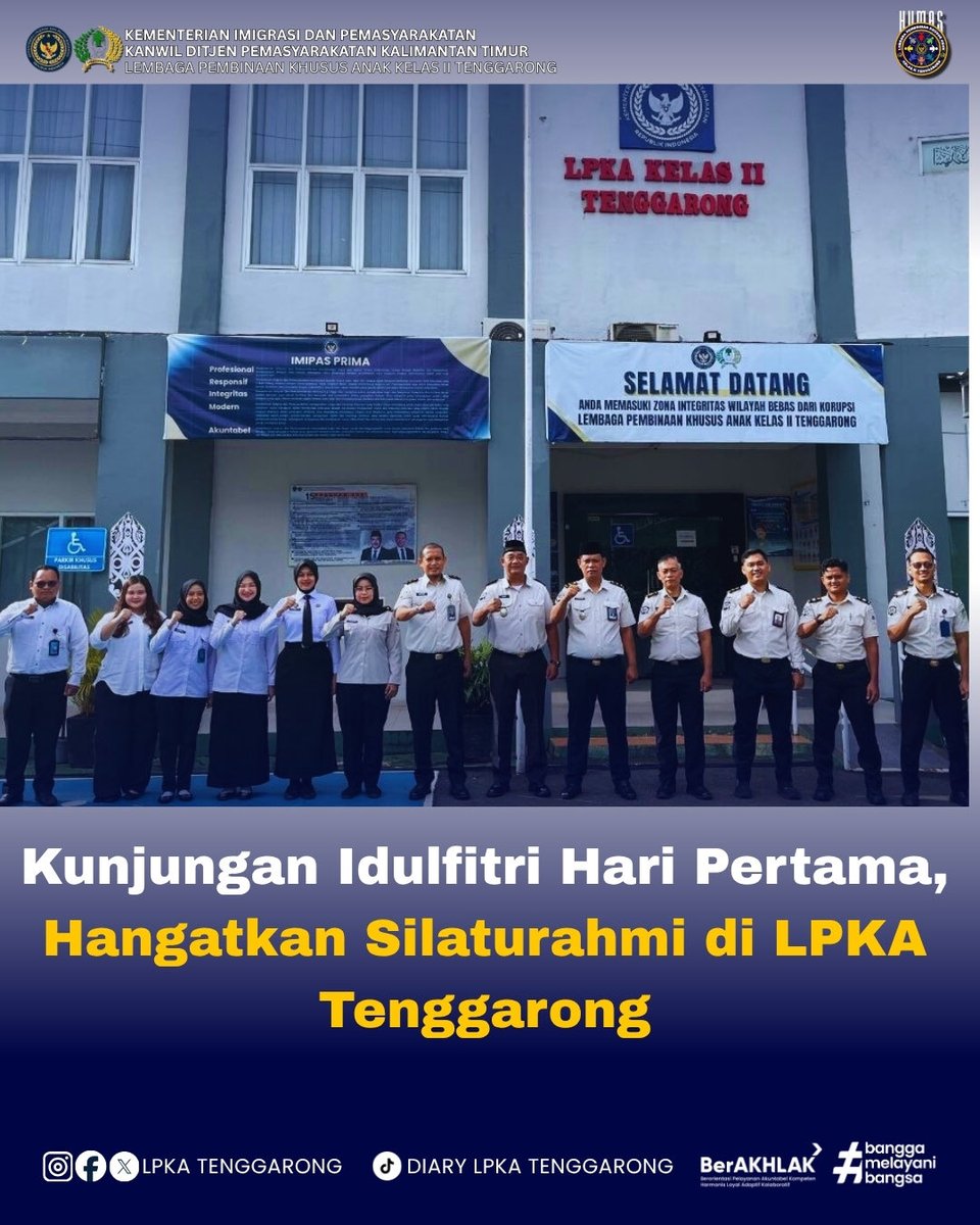 lpka_tenggarong's tweet image. Kunjungan Idulfitri Hari Pertama, Hangatkan Silaturahmi di LPKA Tenggarong

#Kemenimipas
#guardandguide
#ditjenpas
#pemasyarakatan
#LPKATenggarong