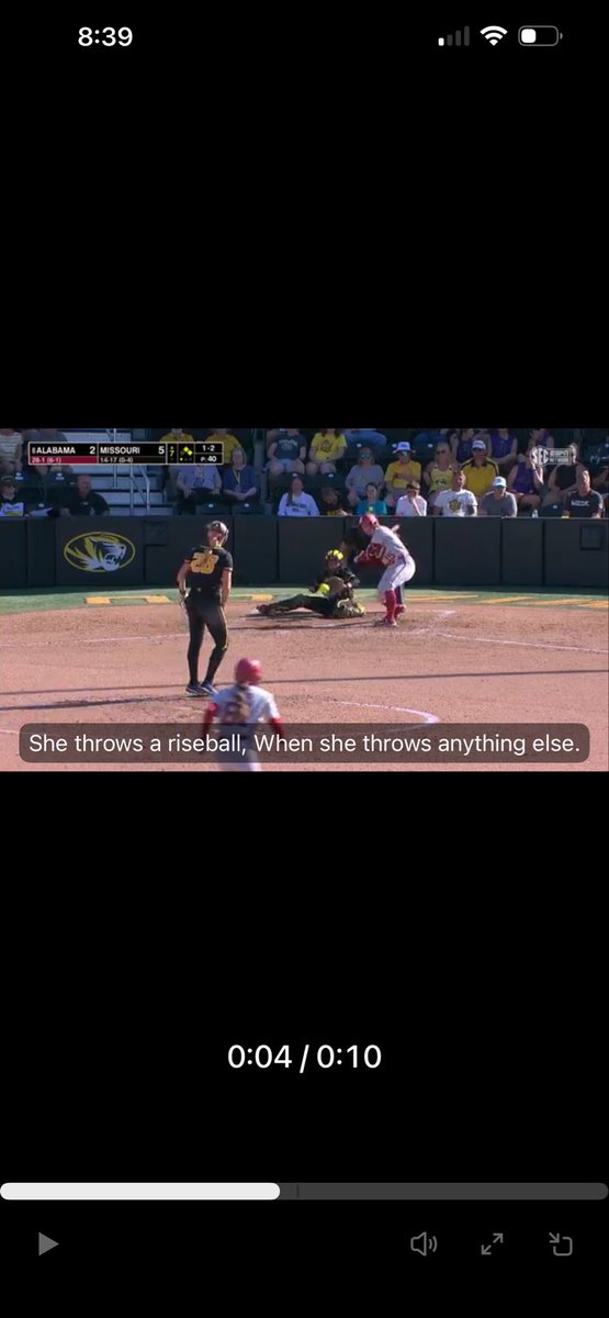 jennyvachon's tweet photo. @tnfurydad @SECOfficiating It’s called a drop ball and it definitely was a strike as it crossed the plate. Also, I have no affiliation with Mizzou, in fact I dislike them. But still a strike. https://t.co/yG548EHMBv