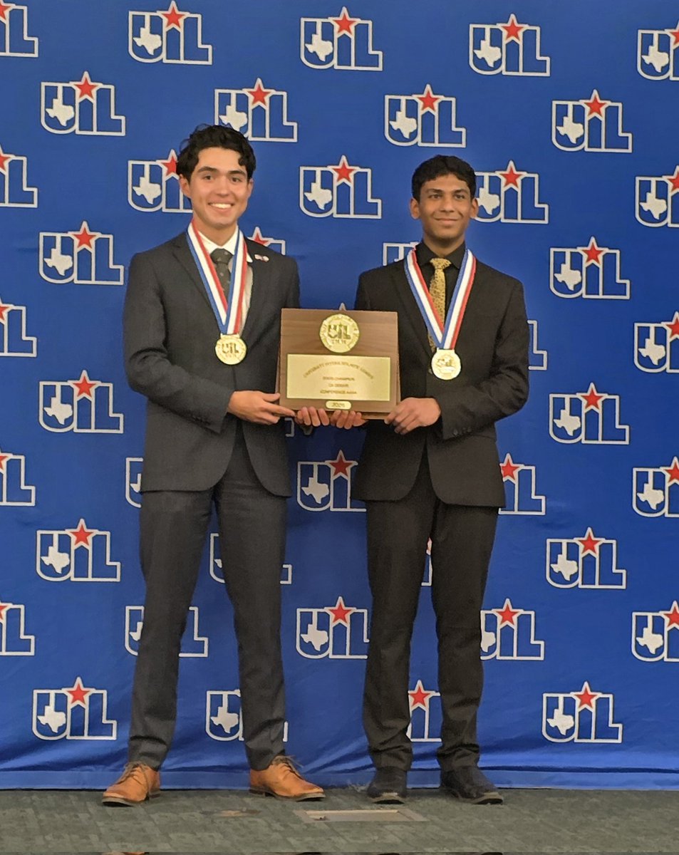 AcademicComps's tweet photo. Richland HS wins the UIL STATE CHAMPIONSHIP undefeated after 8 rounds over 2 days! Congrats to Gavin Hernandez &amp; Ahaan Agrawal and Coach Josh Smith. 

@ProsperISD
@PISDEngage https://t.co/ZCSOFDUGHu