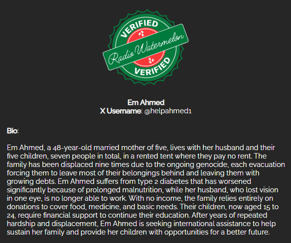 🚨The last donation was 7 days ago🚨

Em Ahmed's Family
#VerifiedByRadioWatermelon
🖇️: chuffed.org/project/145192…
Please donate and share
Gaza Is Hungry for Hope 
Start with a Meal