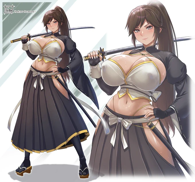 スケブ、リクエストありがとうございました! OC:女侍さんです。