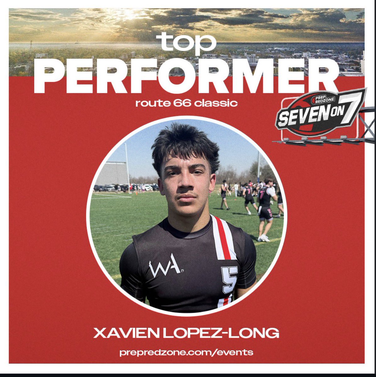 xxavienn27's tweet photo. Blessed to be named a top PERFORMER today and show out at the (Route 66 Classic) at prepredzone! @PrepRedzoneNE  @Warren_Academy @DiscovererFB https://t.co/wvFjeNrl7a