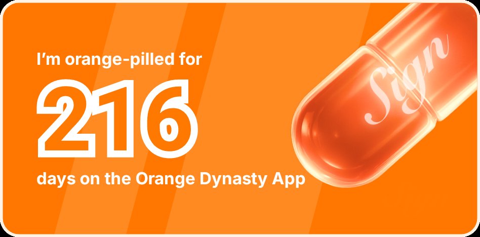 I've been Orange-Pilled and Seeing Signs for 216 days 👀🧡🐉.Join the app and be a better version of yourself! <a href="/Sign/">Sign</a>
orange.sign.global/app?user=QA0GZ…