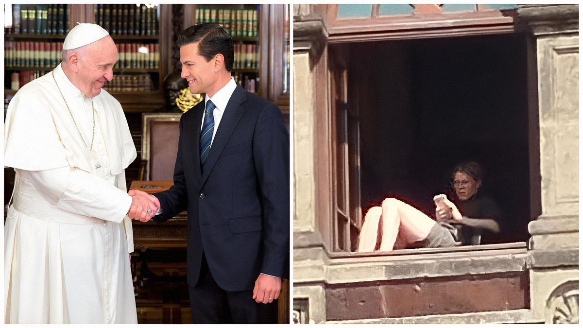 Qué buenos tiempos cuando presidentes como Peña Nieto <a href="/EPN/">Enrique Peña Nieto</a> hacían buen uso del Palacio Nacional para el recibimiento de grandes personajes del mundo como El Papa Francisco.

Ahora y bajo los gobiernos de MORENA... solo es un prostíbulo ruin y nauseabundo de cuarta. 🫩