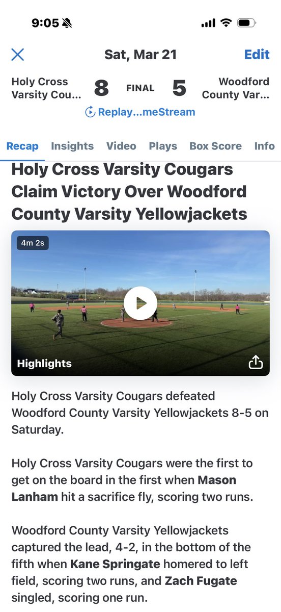 Holy Cross Baseball tweet media