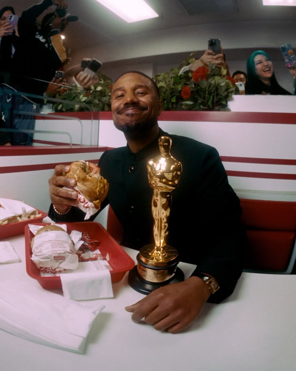 “A kid, a dream and a burger 🍔”.

Michael B. Jordan via Instagram.