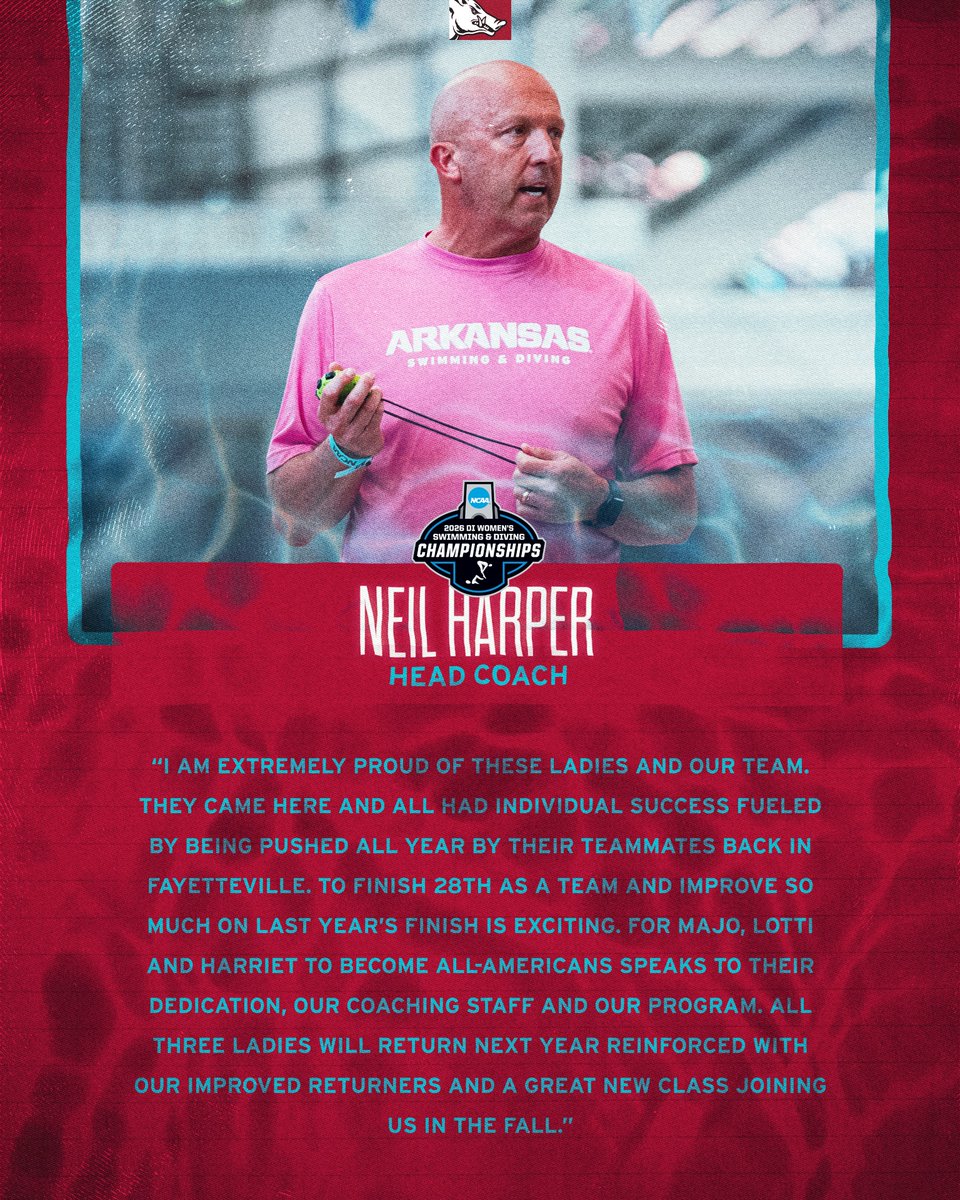 Arkansas Swim & Dive 🐗 tweet media