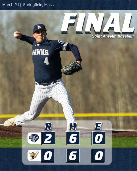 STAHawksBSB's tweet photo. Shutout Wπ€©
Andrew Chenevert tossed 6οΈβ£ shutout innings as the Hawks needed just two runs to take game 2οΈβ£ at AIC βΌοΈ Finn Ramseyer came in to earn his first collegiate save π₯
#HawksSoarHigher | #NE10EMBRACE https://t.co/T6htyzAcGu