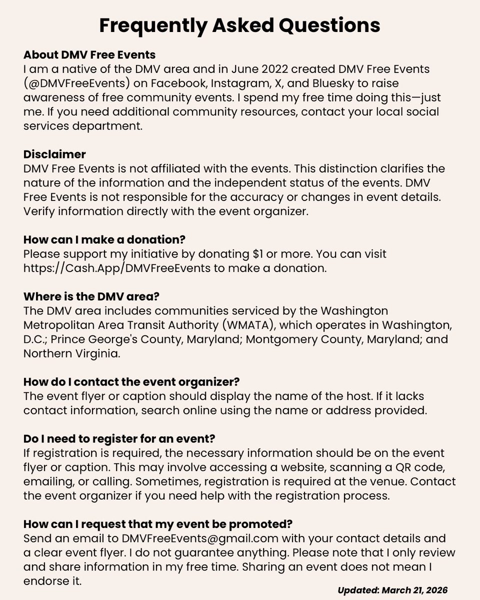 DMV Free Events tweet media