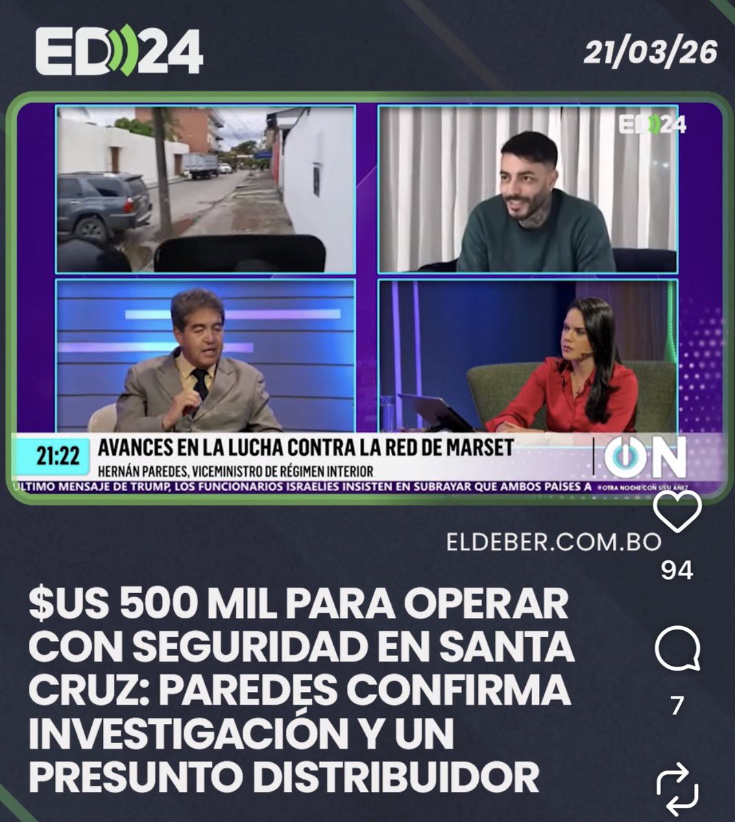 📌 Esta noticia es una vergüenza para nosotros Cruceños. 
¡Cobrar a maleantes, para vivir en nuestro paraíso! 🇳🇬
Y como siempre, las noticias vienen de fuera, porque los de adentro están pringau hasta el coto.
📍 Exijamos que hasta el último de los encubridores, sea castigado.