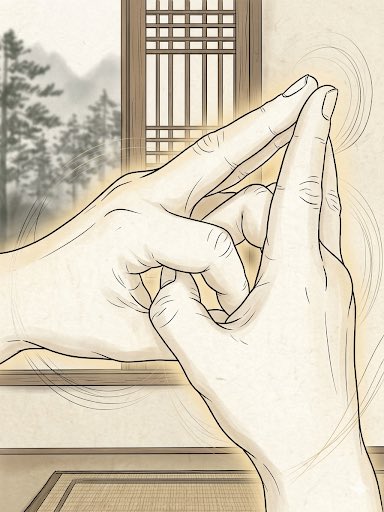 깊은 산중에서 은밀하게 전해 내려오는 한국 선도(仙道)의 신비로운 지혜, 혹시 아시나요? 

단순한 손동작 하나로 뇌의 생존 알람을 끄고 극한의 평온을 끌어내는 비법이 있습니다. 

고대 수련자들의 '산중공부'가 현대 뇌과학과 생리학을 만나면 얼마나 경이로운 생체 해킹(Bio-hacking) 기술로