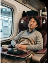 Head826666's tweet photo. グランクラスで爆睡してるの最高すぎる…😴💺 豪華シートに毛布かけてお茶残して完全にリラックスモードじゃん😂 おにぎり食べてからのこの眠り…人生の勝ち組すぎる🔥 起きたら東京着いてた？羨ましすぎ！ https://t.co/DjJG4e37Nk