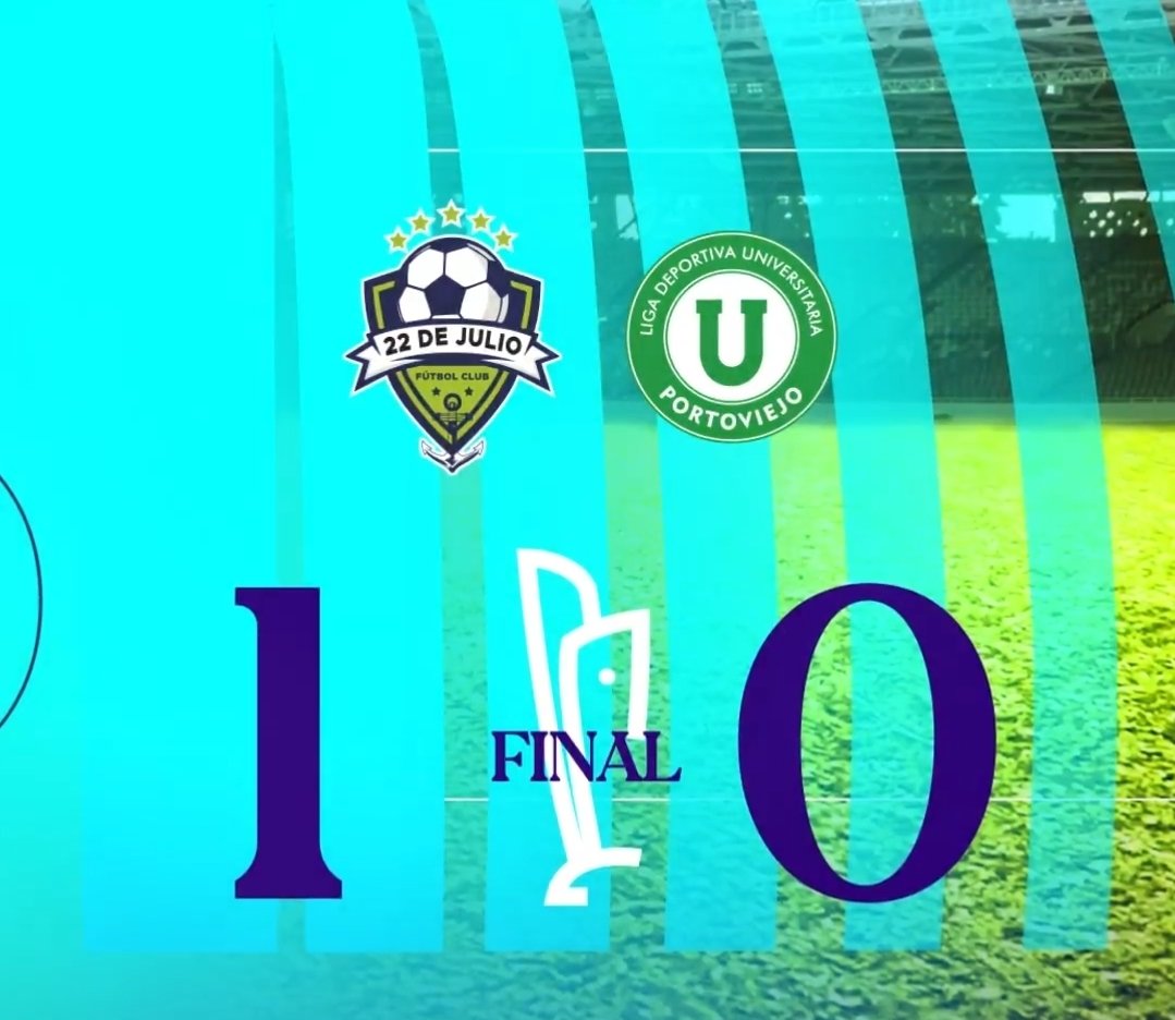 Final del partido

⚽️ <a href="/22DeJulioFc/">22DeJulioFc</a> 1 vs. <a href="/LDUPoficial/">LDU PORTOVIEJO</a> 0

#LigaProSerieB 🇪🇨