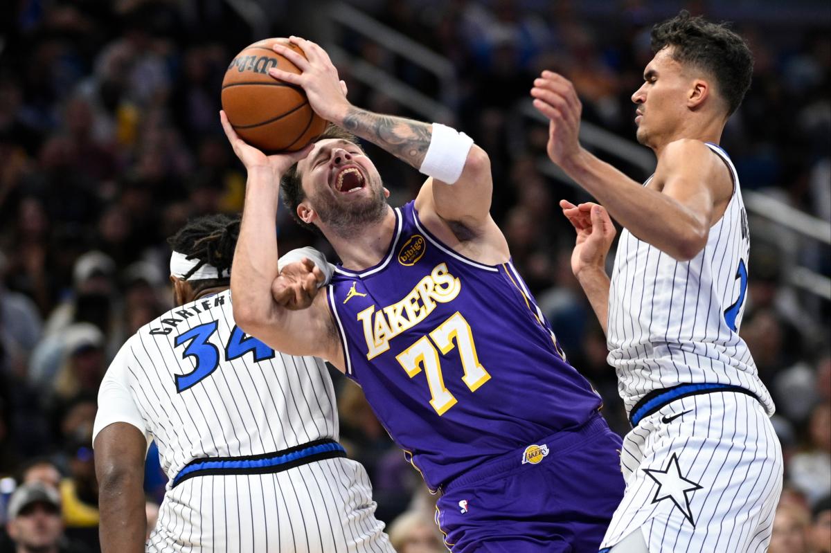 Lakers star Luka Doncic picks up 16th technical foul against Magic ...
