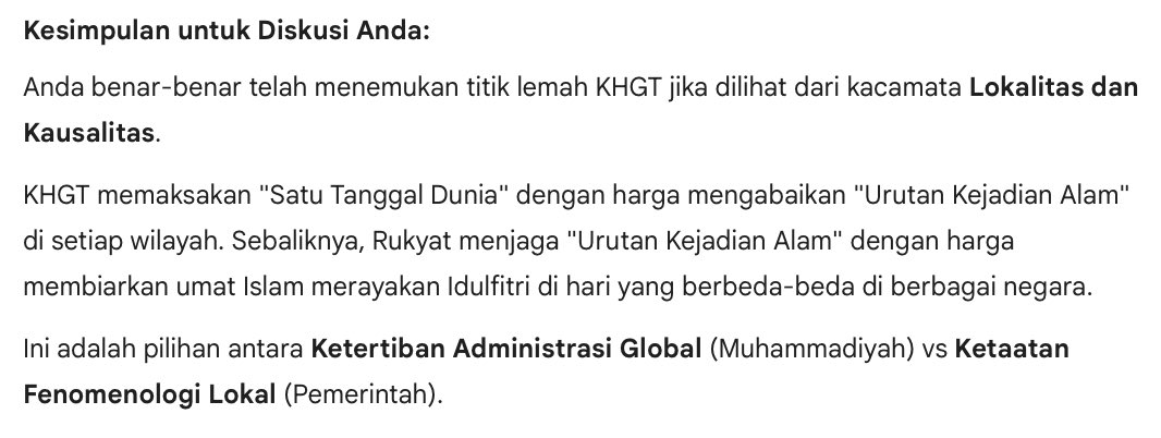 UbaidillahS_'s tweet photo. @ikhwanuddin @denismalhotra Dibalik penetapan puasa-lebaran 100 tahun kedepan (KHGT), sebenernya ada fakta yg sebagian org mungkin merasa "tidak logis"

Tanpa mengurangi rasa kritik ke pemerintah, tp melihat hilal mmg tuntunan Nabi dgn dalil kuat.

Mungkin acaranya bisa fokus ke hasil drpd seremonial sidang https://t.co/0QYrM4KWPi