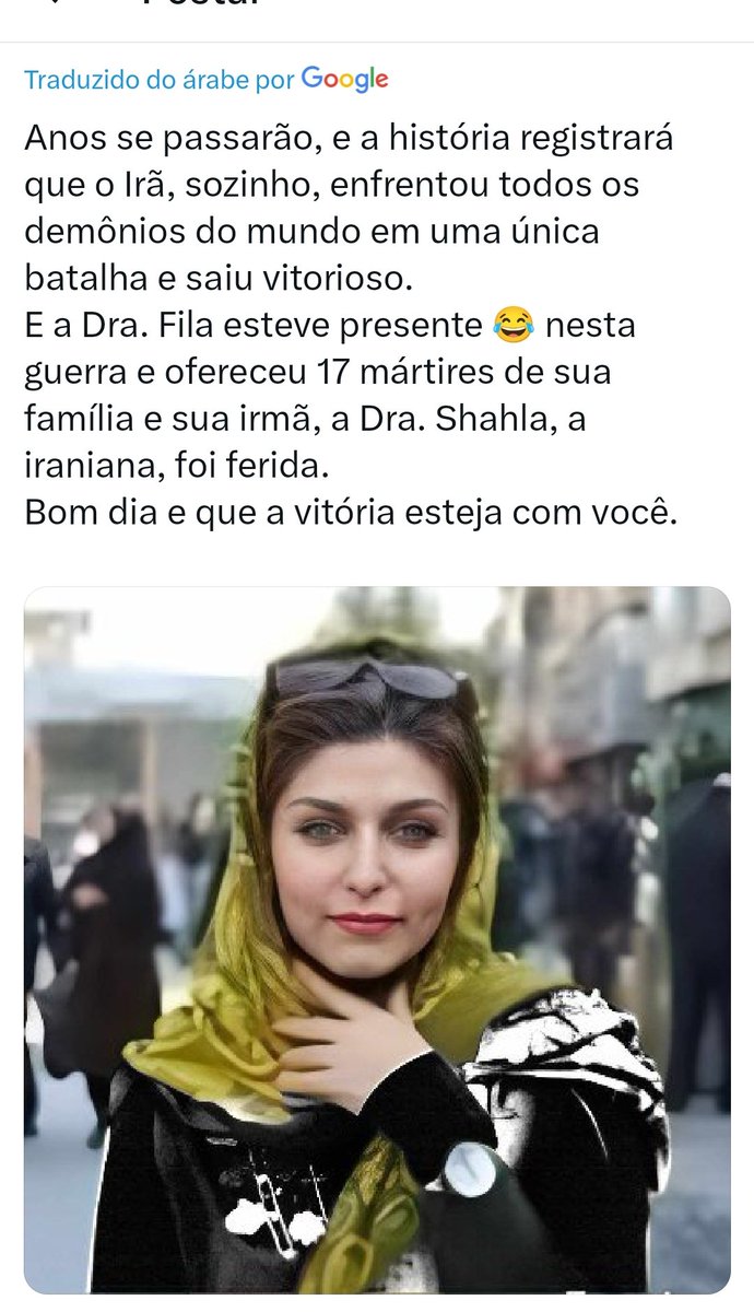 Discurso religioso grave. 
Aulinha relâmpago de sociologia aplicada👍: 
Aspectos utilitaristas da religião: propaganda de guerra. (Gostei da modelo. Linda! 🥰)👇