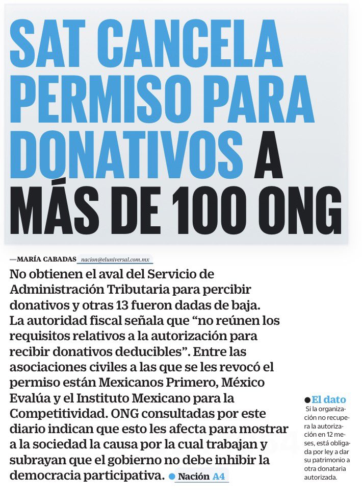 🇲🇽 Este es el país podrido que heredamos 💀

¿Cuándo por fin abrirán los ojos ya? 😡🔥

Hace apenas una semana saltó la noticia: el SAT entregó EN TIEMPO RÉCORD el permiso para recibir donativos a la nefasta LAVADORA DE DINERO del kks para ya enviar millones a la dictadura Cubana