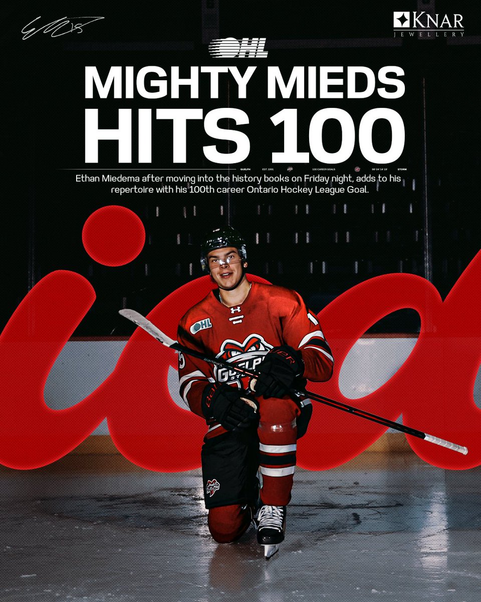 A mighty weekend for Mighty Mieds!

Congratulations to Ethan Miedema on hitting 100 career goals in the Ontario Hockey League!