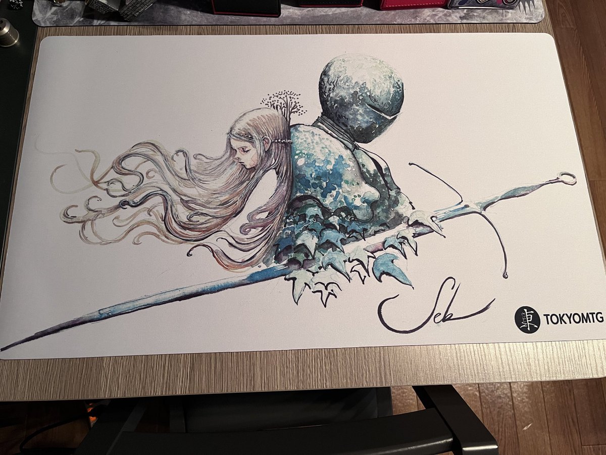 Slave_to_PS's tweet photo. My Seb McKinnon original drawing playmat from Tokyo MTG just arrived!
I’m so excited about this.
This makes my setup so much better. I’m obsessed.
#SebMcKinnon #MTGArt #MTG
#東京MTG秋葉原 https://t.co/qLtXCDRUFS