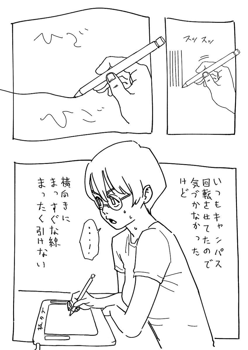 ついでに右向きの顔も描けない… 