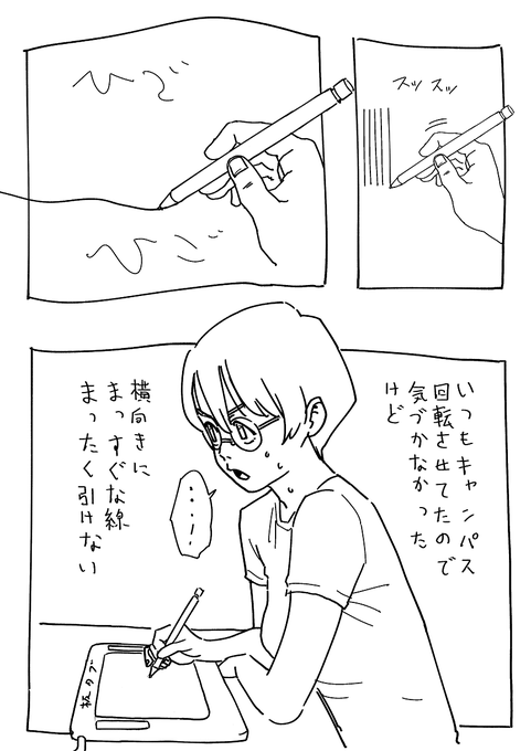 ついでに右向きの顔も描けない… 