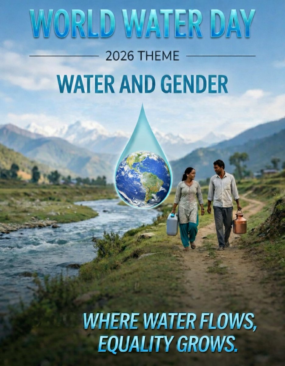 90s_kid_90s's tweet image. 💧💧हरेक थोपा अमूल्य छ💧💧
बर्बादी होइन,ससम्मान जतन गरौं
  पानी भविष्य हो,पानी जीवन हो
सन्दर्भ: विश्व पानी दिवस २०२६
नारा: “Water and Gender”
#WaterConservation
#SustainableFuture
#ProtectOurPlanet
शुभ प्रभात 𝕏 दुनियाँ 🌄
यहाँहरु सबैकाे आजकाे 
दिन उल्लासमय बनाेस🥳
#abiralbrt 🧿